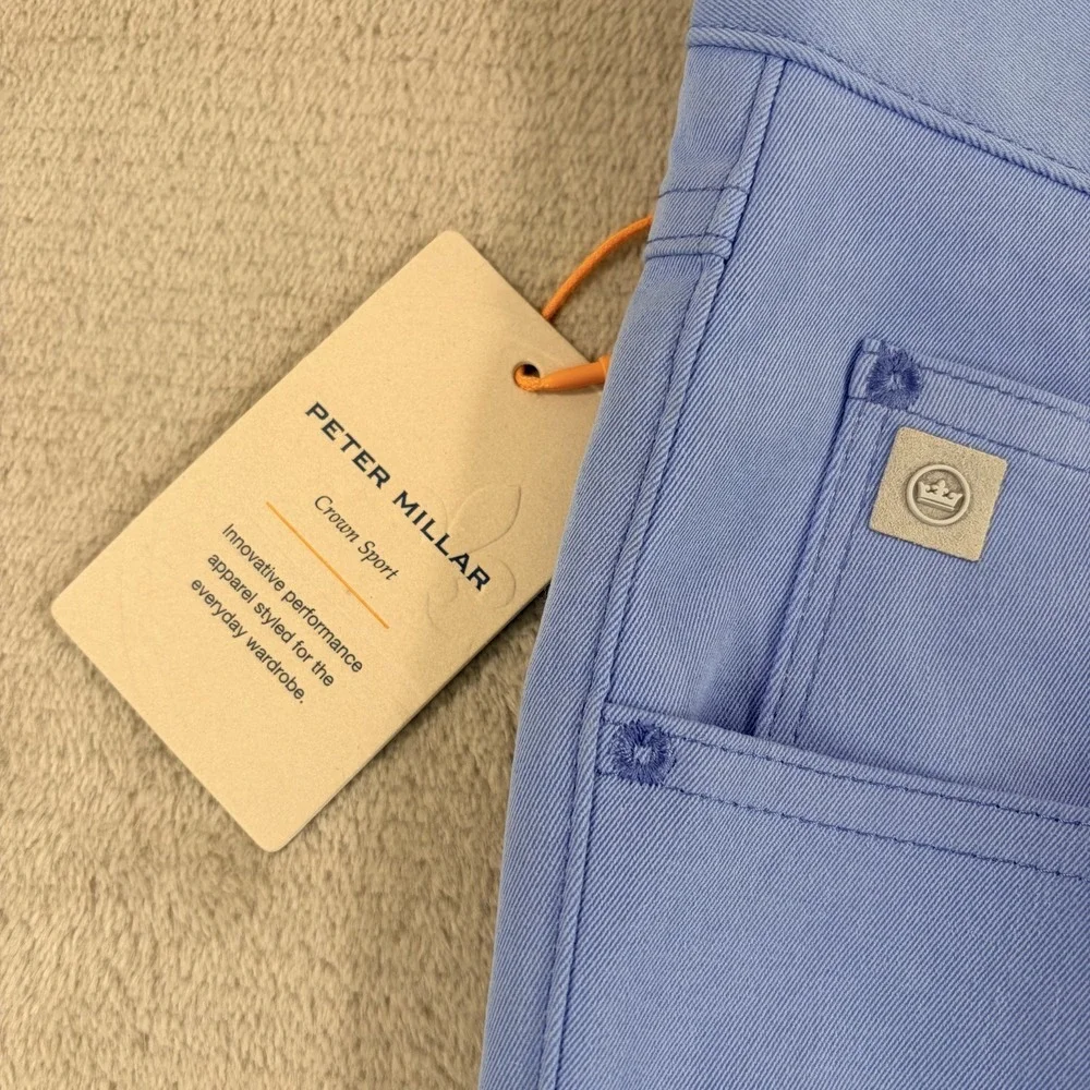 Peter Millar Crown 5 Pocket‎ eb66 Performance Pants Estate Blue Men 36x32 NWT